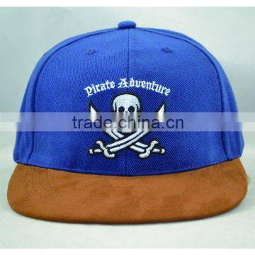 snapback baseball cap royal and brown