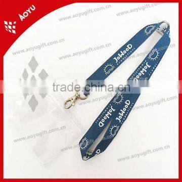 woven logo lanyard custom design with metal hook