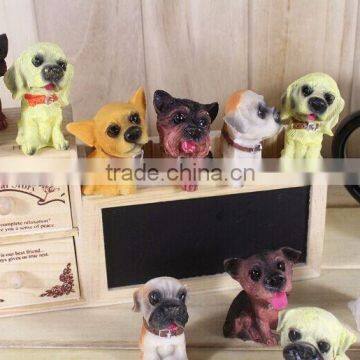 So cute simulation resin small ornaments 12 dogs home accessories collection