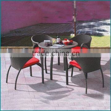 Rattan outdoor garden furniture rattan round table and 4 chairs JJ-59TC