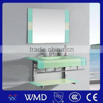 2014 new design rectangular free standing glass sanitary ware basin