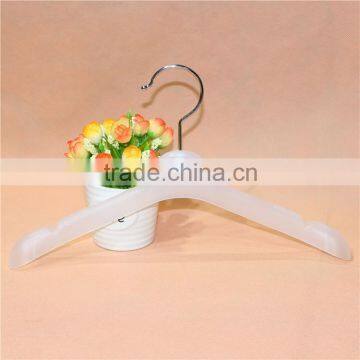 Translucent plastic children hanger for garment display