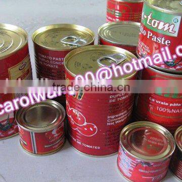 High concentrated canned tomato paste,brix:28-30%