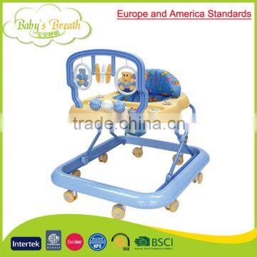 BW-06B hot sale europe and america standards swivel wheels twin baby walker china