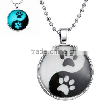 Cat footprint the Great ultimate Glow Pendant Necklace Glowing Jewelry DIY jewelry--accept your picture to do it.