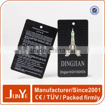 Fashion clothes cardboard hang tag label printing