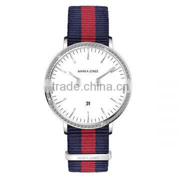 Nylon Strap Miyota Movt Date 6H Stainless Steel Nice Watches for Cheap