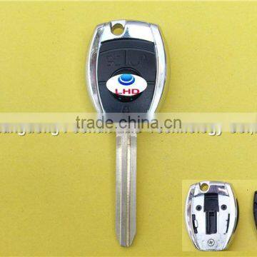 3 buttons blank transponder key shell for Toyota TOY43 blade remote key
