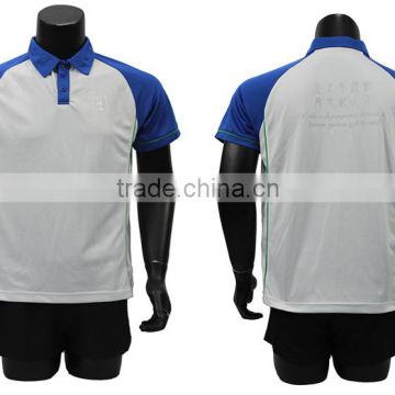 cut and sew polo shirt with 100% polyester fabric