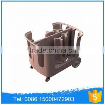 Otomoulded PE Adjustable Tray Caddies, Dish Dollies, Dish Carts for Transporting Dishes photo-3