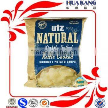 wholesale back center heat sealed LDPE food plastic bags for potato chips