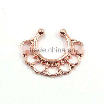 Fake Septum Nose Ring Hoop Ring Nose Body Piercing jewelry