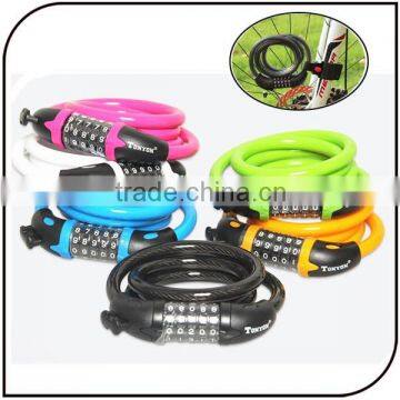 High quality Anti-theft combination bicycle cable lock with password bike lock
