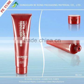 200ml plastic round tube for body cream with flip top cap