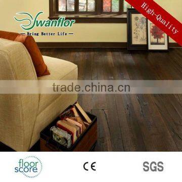 PVC Floor Tile with Beveled Edge, UV Coating, Environment-friendly, Measures 18 x 18-inch