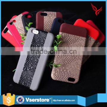 New design exquisite double color design mobile back cover leather phone case for iphone 6s