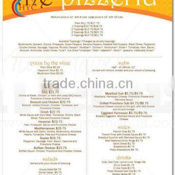 Paint Color Food Menu Flyer Colorful Menu Printing