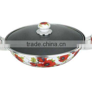 Enamel wok -enamelware