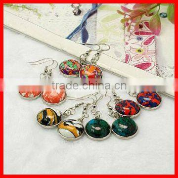 Fashion Gemstone Earrings(EJEW-E007-M)