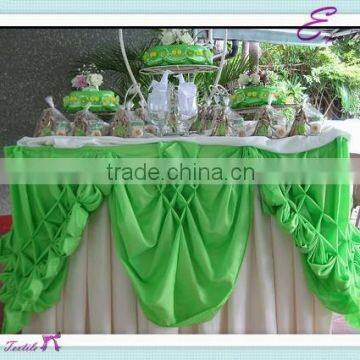 YHK#23 swag table skirt - polyester banquet wedding wholesale chair cover sash table cloth skirt linen