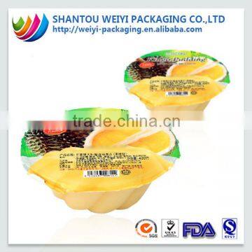 Food Grade plastic label lidding film cup sealing roll film for jelly packaging