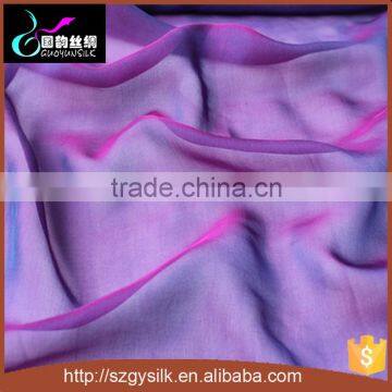 6mm Two Tone yarn dyed Silk Chiffon Fabric