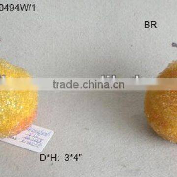 2014 New Artificial Fake Fruits Christmas 3*4" Artificial Sugar Pear With Glitter Christmas Tree Decoration