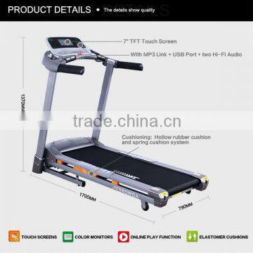 Best selling Motorized Treadmill with TV / MP3 / WIFI / DVD Player