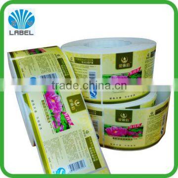 High glossy pearlized BOPP stickers shampoo bottle labels