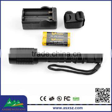 T6 Zoom Flashlight Torch With 18650 Battery Light Set