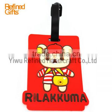 Factory direct sale cheap price pvc rubber luggage tags