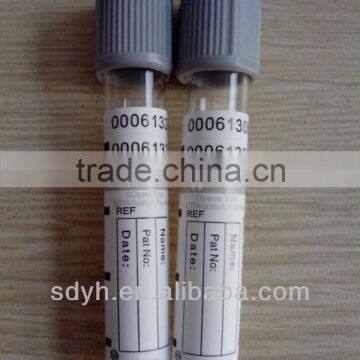 disposable sodium fluoride/EDTA-Na2 vacuum blood collection tube CE marked