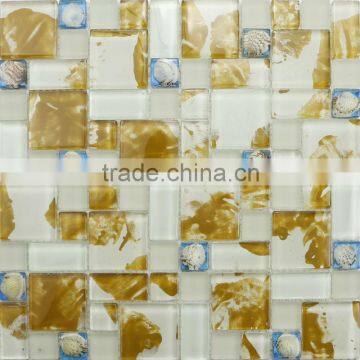 Crystal Glass Mosaic with Ice Broken FTU4-4-A