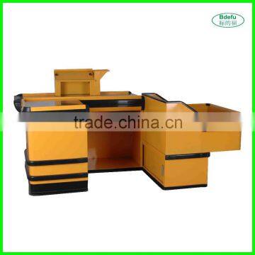 Wholesale store supermarket wooden cashier desk