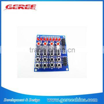 8 LED 4X5 Push Buttons Matrix Keyboard AVR ARM STM32