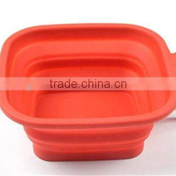 100% food grade silicone collapsible pet bowls