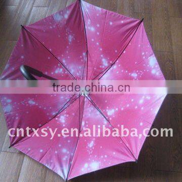 double layer ladies' straight umbrella