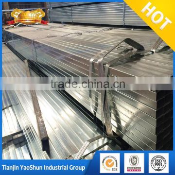 45*90mm gi rectangular tube/ galvanized rectangular pipe 45*90 galvanized square pipe