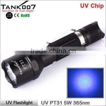 TANK007 high power nicha chip UV torch 365nm 5W blacklight nail curing uv LED