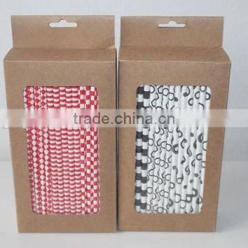 paper straw packing with paper boxes