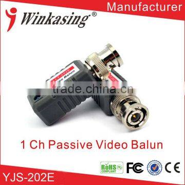 the best price CCTV passive utp bnc connector video balun Twisted pair transmitter with a good quality YJS-202E