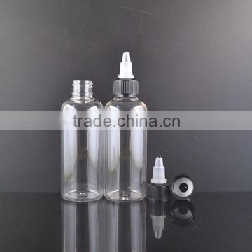 black top twist drop bottles , 60 ml twist PET plastic bottles