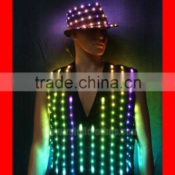 TC-145 Remote Control Led Jacket,multi Color Led Light Suit,light up Led Suit