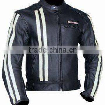 DL-1197 Mens Motorcycle Jacket , Leather Motorbike Jacket