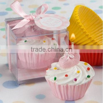 Pink Cupcake Design Candle