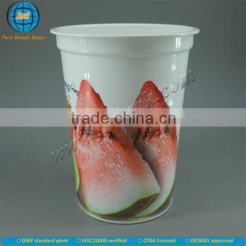 JND Plastic Plain White Ice Cream Cups With FSSC22000 Certified by GMP Standard Factory- Offset Printing Available photo-2