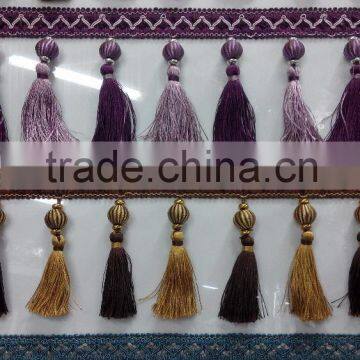 new arrival tassel fringe for curtain,fabric trims fringe,newest tassel fringe