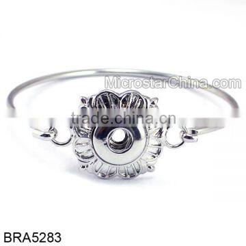 Wholesale silver snap button jewelry cuff bangles