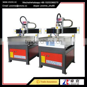 Jinan factory supplier hot sale small metal engraver cnc router with working table moving ZK-6060