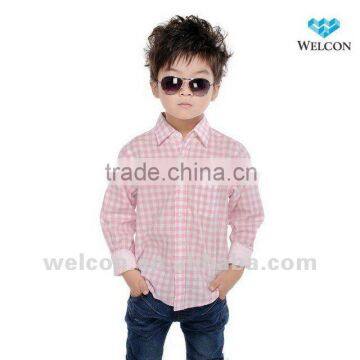 new fashion trendy design brand long sleeve boys shirt 100% cotton boys dress